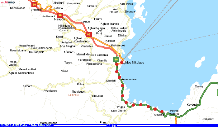 Zum Campingplatz nach Gournia